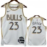 24-25 BULLS JORDAN #23 White City Edition Top Quality Hot Pressing NBA Jersey
