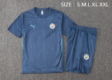 Mens Manchester City Mid Blue training Short suit  2425      D1272#