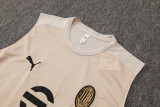 Mens AC Milan apricot  vest Training Short Suit  2425       D1274#
