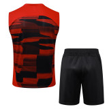 Mens AC Milan red vest Training Short Suit  2425       D1275#