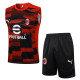 Mens AC Milan red vest Training Short Suit  2425       D1275#