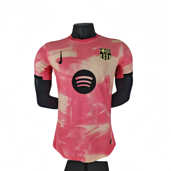 2025-26 Mens Barcelona Pink Player version soccer jersey