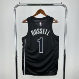 22-23 NETS RUSSELL #1 Black Top Quality Hot Pressing NBA Jersey (Trapeze Edition)