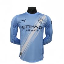 Player version  soccer jersey Mens Manchester City home Long sleeve Jersey 2526