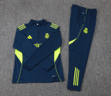 25-26 Mens Real Madrid Royal blue Half Pull Training Suit