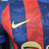 2025-26 Mens Barcelona Red Blue Player version soccer jersey