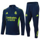 25-26 Mens Real Madrid Royal blue Half Pull Training Suit