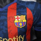 2025-26 Mens Barcelona Red Blue Player version soccer jersey