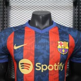2025-26 Mens Barcelona Red Blue Player version soccer jersey