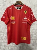 2024 F1 Ferrari #55 Red Racing Suit