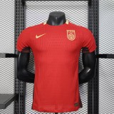 Men’s China home red  Player soccer jersey 2526
