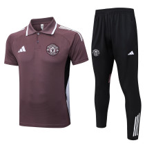2025-26 Mens Manchester United Grey purple Training Suit              C2537#