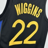 24-25 WARRIORS WIGGINS #22 Black Top Quality Hot Pressing NBA Jersey (Trapeze Edition)