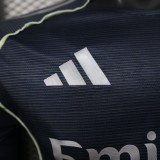 2025-26 Mens Real Madrid away Player Version Long sleeve soccer Jersey