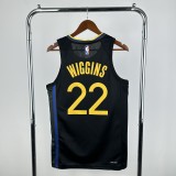 24-25 WARRIORS WIGGINS #22 Black Top Quality Hot Pressing NBA Jersey (Trapeze Edition)