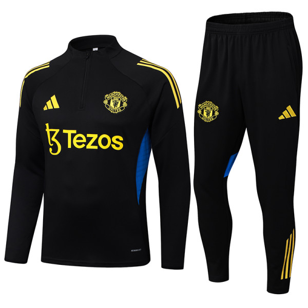 2025/26 Mens Manchester United black Half-pull Training suit