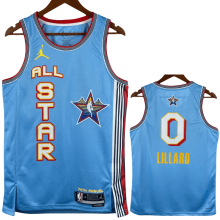 25-26 ALL-STAR LILLARD #0 Light blue Top Quality Hot Pressing NBA Jersey