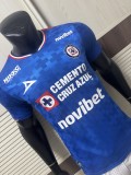 Mens Cruz Azul  Player  home blue soccer Jersey 2025-26