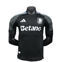 Mens Aston Villa  Player away  black soccer Jersey 2025-26