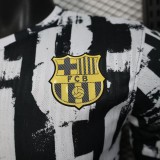 Mens Barcelona Black and white Special Edition  Player  soccer jersey 2025-26