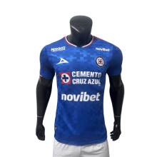 Mens Cruz Azul  Player  home blue soccer Jersey 2025-26