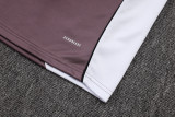 2025/26 Mens Manchester United Grey purple Half-pull Training suit  B2550#