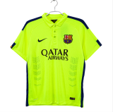 Retro Barcelona Third away Fluorescent Green  Jersey Mens 2014-15