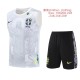 2025-26 KIDS  Brazil white Jesus vest  soccer jersey