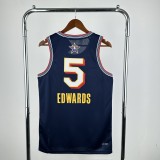 25-26 ALL-STAR EDWARDS #5 Royal blue Top Quality Hot Pressing NBA Jersey