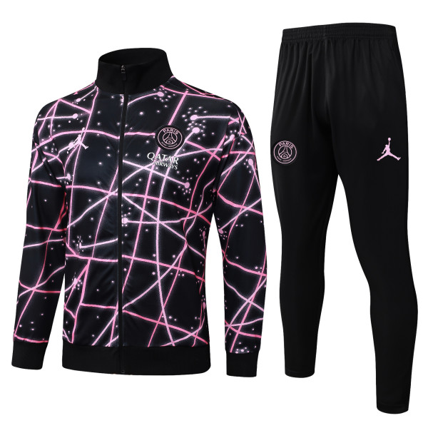 2025-26 Mens PSG Black Starry Sky Inkjet Jacket Tracksuit suit   A2556#