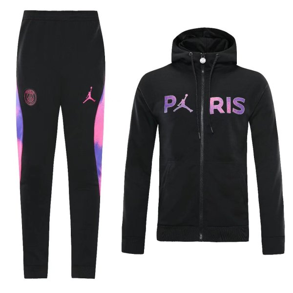 Mens Paris/PSG black  Hoodie Jacket Tracksuit  2025-26