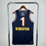 25-26 ALL-STAR WEMBANYAMA #1 Royal blue Top Quality Hot Pressing NBA Jersey