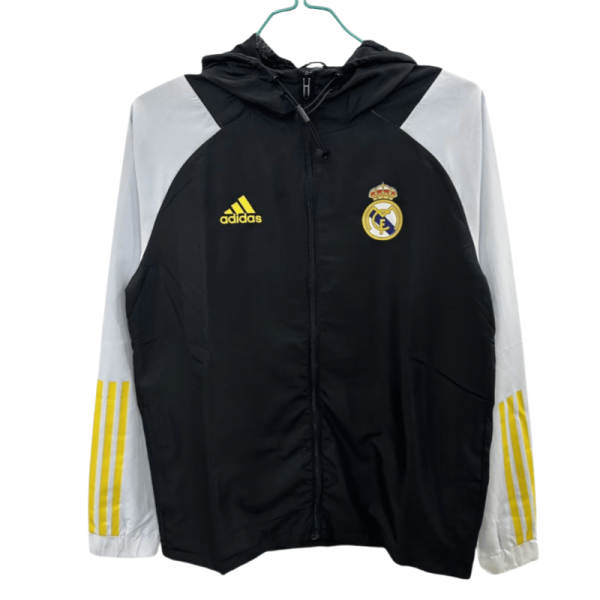 Mens Real Madrid black windbreaker 2025-26