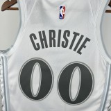 25-26 Dallas Mavericks CHRISTIE #00 White City Edition Top Quality Hot Pressing NBA Jersey