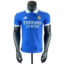 2025-26 Mens Real Madrid blue Player Soccer Jersey