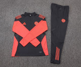 2025-26 Mens Bayern Munich half-pull dark grey Training suit