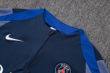 2025-26 Mens PSG Paris blue half pull Tracksuit suit