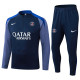 2025-26 Mens PSG Paris blue half pull Tracksuit suit
