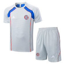 2025-26 Mens Bayern Munich Grey Retro Edition Training Short Suit