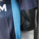 Mens Marseille blue away Player version soccer jersey 2025-26