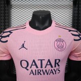 2025-26 Mens PSG Paris  pink  Player version Soccer Jersey