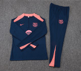 2025-26 Mens Barcelona royal blue Half Pull Tracksuit suit