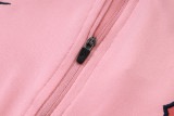 2025-26 Mens Barcelona pink Half Pull Tracksuit suit