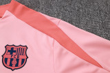 2025-26 Mens Barcelona pink Half Pull Tracksuit suit