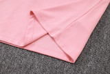2025-26 Mens Barcelona pink Half Pull Tracksuit suit