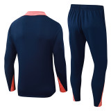 2025-26 Mens Barcelona royal blue Half Pull Tracksuit suit