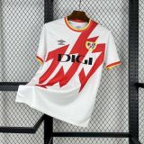 2025-26  Mens Rayo Vallecano home white soccer Jersey