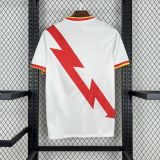 2025-26  Mens Rayo Vallecano home white soccer Jersey