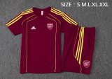2025-26 Mens Arsenal maroon Retro version Training Short Suit
