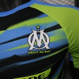 2025-26 Mens Marseille Player version Green Blue soccer jersey
